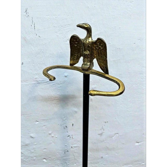 20th Century Japanese Umbrella and Walking Stick Stand with Brass Eagle Finial For Sale - Image 4 of 6