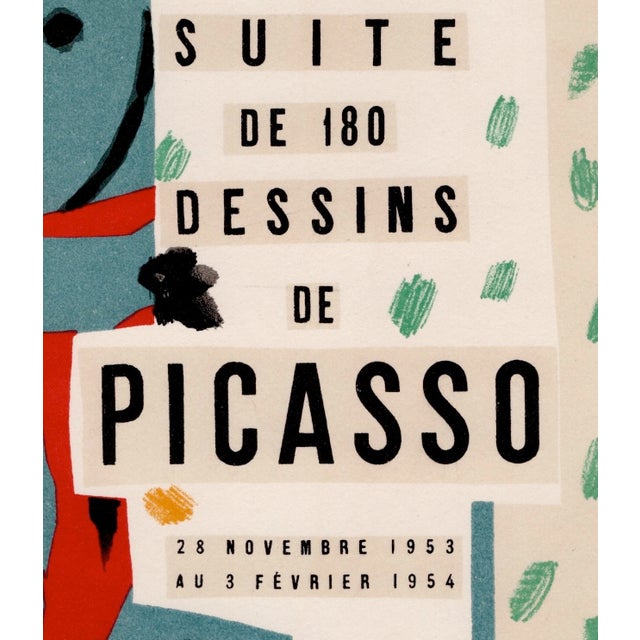 1950s Pablo Picasso, Suite de 180 Dessins de Picasso, Original Colour Lithograph, 1954 For Sale - Image 5 of 8