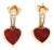 Kabana 14k Yellow Gold Diamond Spiny Oyster Shell Heart Dangle Earrings, 2 Pieces For Sale