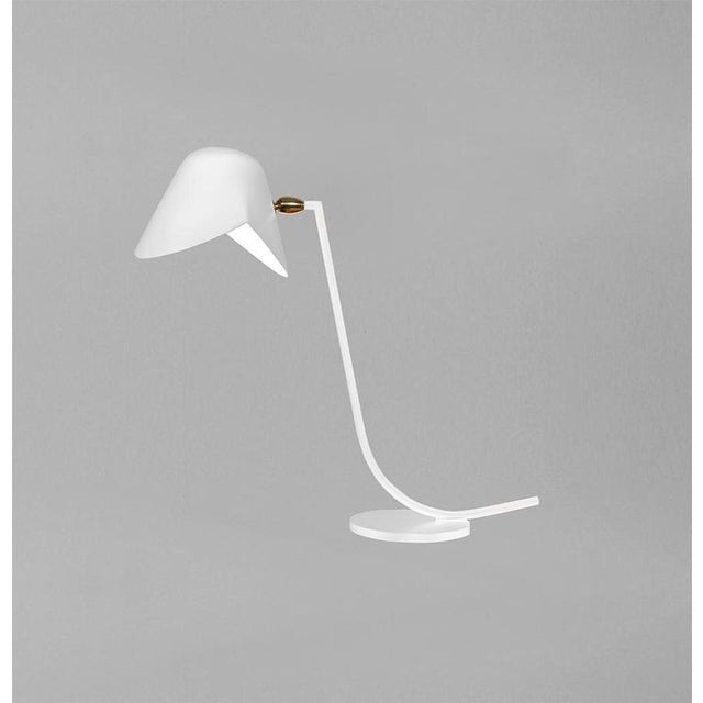 Mid-Century Modern White Antony Table Lamp from Serge Mouille For Sale - Image 3 of 8