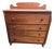 Antique 1830s American Empire Cherry Wood & Cherry Veneer 4-Drawer Chest For Sale
