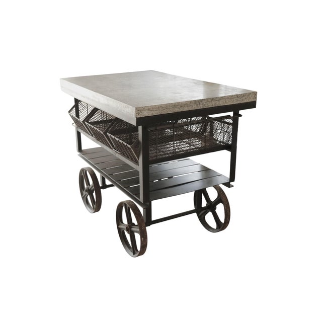 Industrial Industrial Rolling Steel Cart For Sale - Image 3 of 9