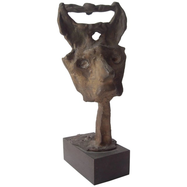 Emerson Woelffer Bonze Sculpture, Abstract Face, Signed, Dated, Numbered For Sale In Los Angeles - Image 6 of 6