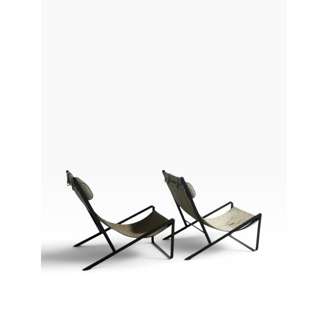 2010s Pair of Sling Chairs Attributed to Roman and Williams Guild For Sale - Image 5 of 8