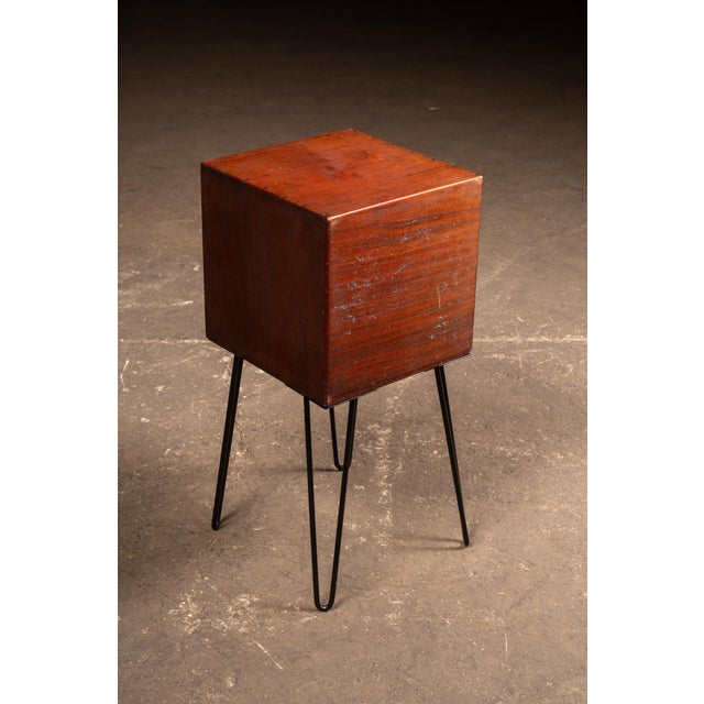 Vintage Six-Drawer Card Catalog on Hairpin Legs by Library Bureau For Sale - Image 4 of 7