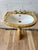 Ceramic 1970s Hollywood Regency Faux Marble Pedestal Sink With Matching Fixtures For Sale - Image 7 of 11