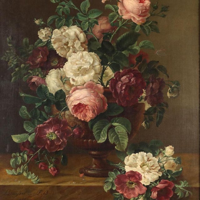 Elise Le Barbier Bruyère, Still Life, 1824, Oil on Canvas, Framed For Sale - Image 3 of 12