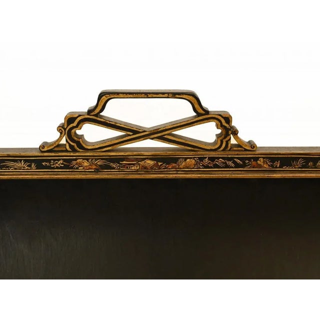 Regency Chinoiserie Lacquer Screen Tapestry, 1840 For Sale - Image 11 of 13