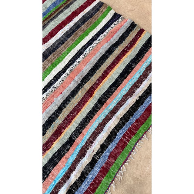 Moroccan Kilim Boucherouite Rug - 5'1" X 8'4" Ft For Sale In Cleveland - Image 6 of 9