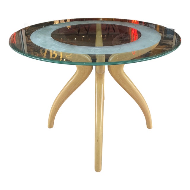 Round Italian Dining Table Circa 1980s For Sale