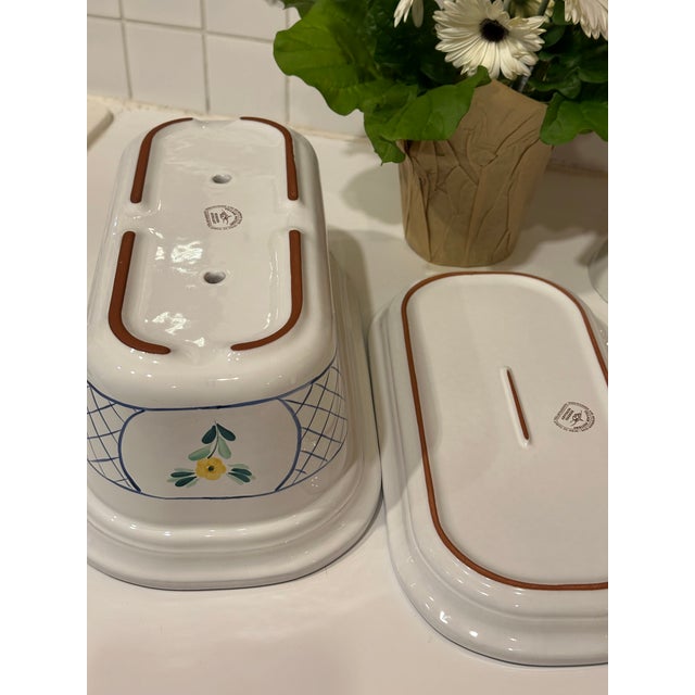 1990s 1990s Herend Village Pottery Planter – Lattice Hill Pattern For Sale - Image 5 of 7