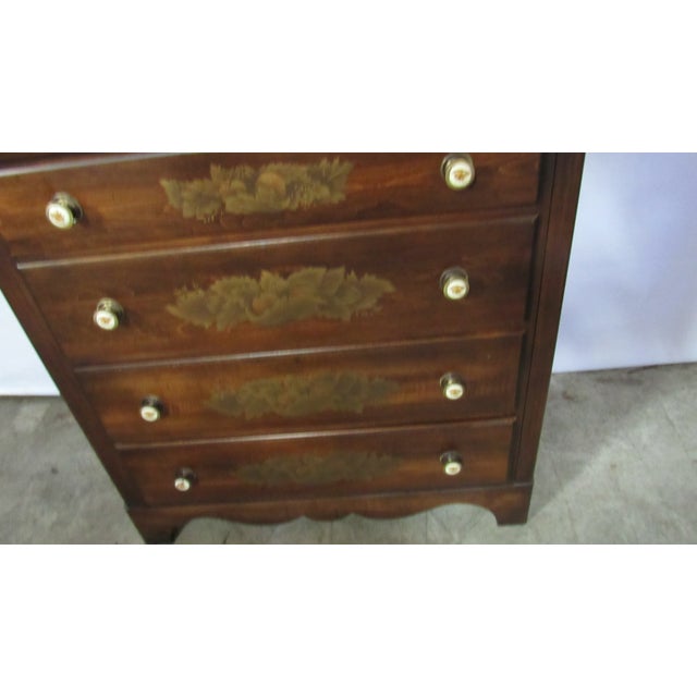 Hitchcock 1980s Hitchcock Bachelors Chest Dresser Farmhouse Signed For Sale - Image 4 of 10