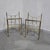 Brass and Glass Nightstands, Set of 2 For Sale - Image 4 of 5