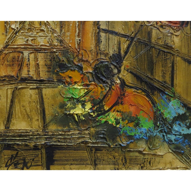 1950s Etta Benjamin Cien Original Oil on Board Parisian Street Scene For Sale - Image 4 of 7