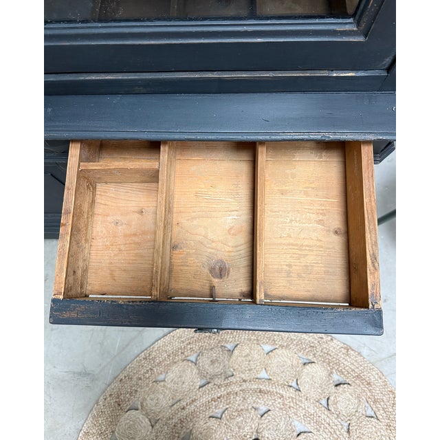 Louis-Philippe Sideboard in Glass and Wood For Sale - Image 15 of 17