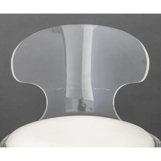 Mid 20th Century Philippe Starck Style Lucite Vanity Chair For Sale - Image 5 of 11