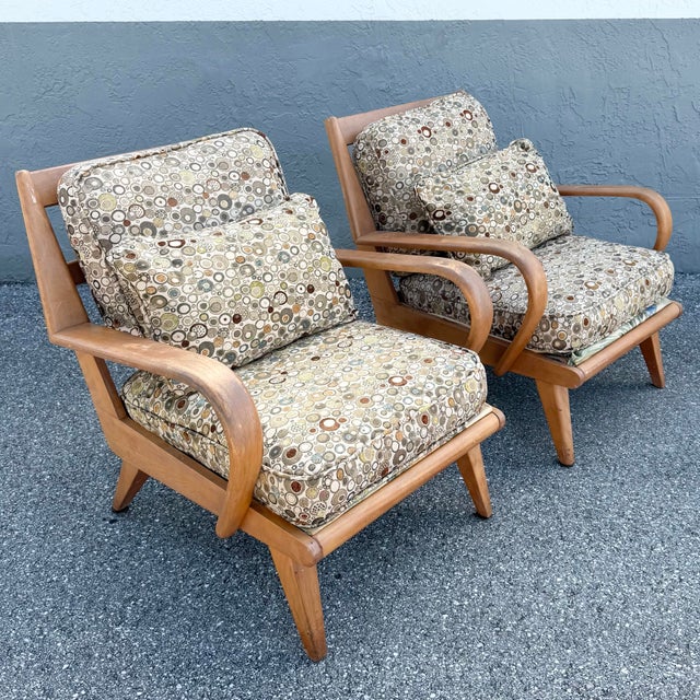 Mid Century Modern Bentwood Lounge Chairs by Heywood Wakefield - A Pair For Sale - Image 11 of 11