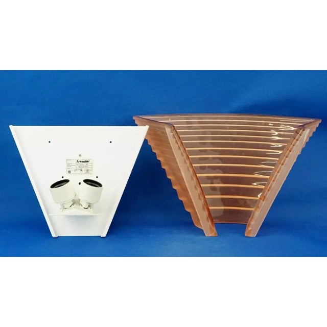 Pergamo Wall Lamp in Pink Satin Glass by Angelo Mangiarotti for Artemide, Italy, 1950s For Sale - Image 15 of 18