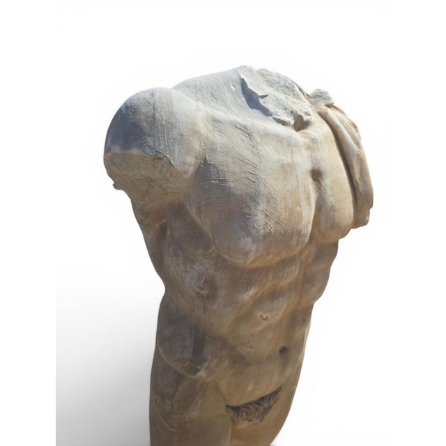 Italian Artist, Large Torso of a Greek Athlete, 1950, Marble For Sale - Image 10 of 11