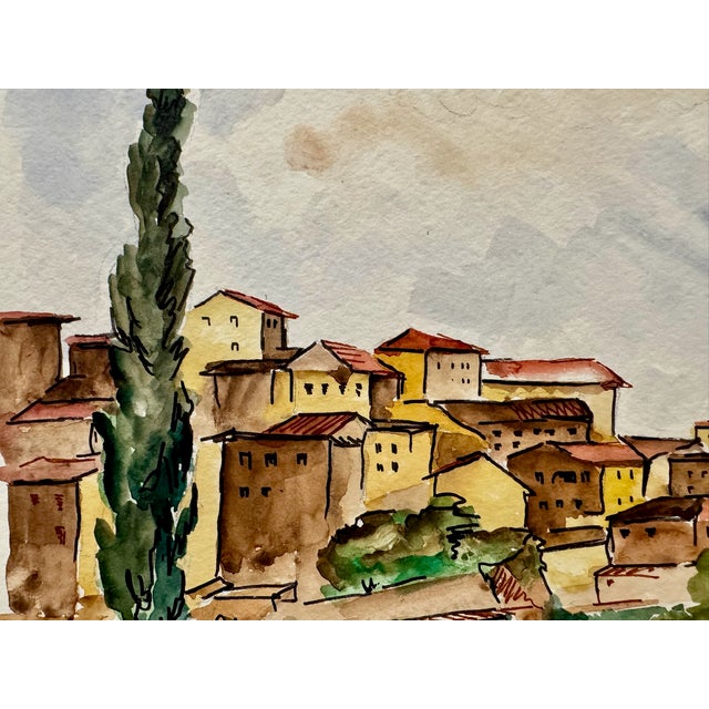 Original watercolor on paper by Henry Emil Salloch, also known as Heinz Emil Salloch, the German-born American artist and...