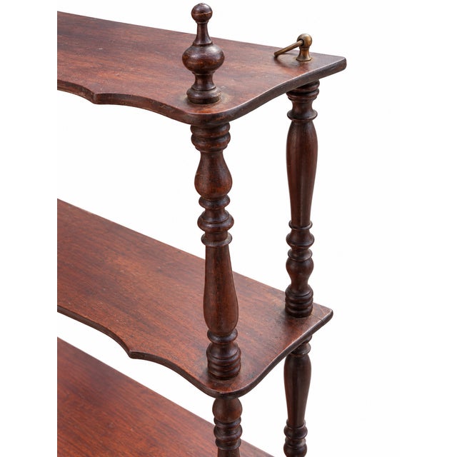 19th Century French Napoleon III Wall Shelf in Turned Wood, 1880 For Sale - Image 5 of 7