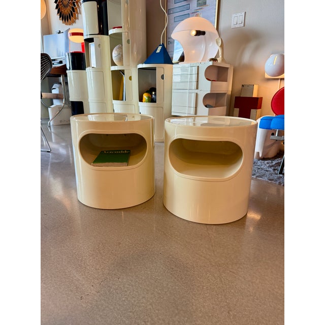 Vintage Emma Gismondi Schweinberger Artemide Giano Vano Side Tables Pair For Sale - Image 17 of 17