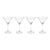 Pescara 4-Piece Set White Dot Martini Glasses, Clear For Sale In Los Angeles - Image 6 of 6