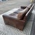 Restoration Hardware Genuine Top Grain Brown Leather Sofa For Sale - Image 10 of 18