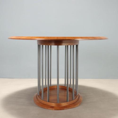 Vintage Oval Walnut Table, 1980s For Sale - Image 3 of 9