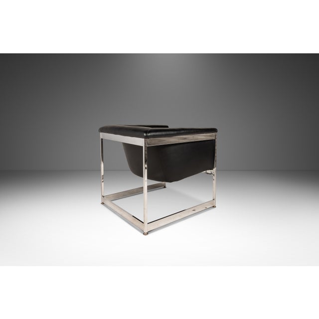 Mid-Century Modern Rare Set of Two ( 2 ) Mid-Century Modern "Cube" Chairs by Milo Baughman for Thayer Coggin, Usa, C. 1960's For Sale - Image 3 of 18