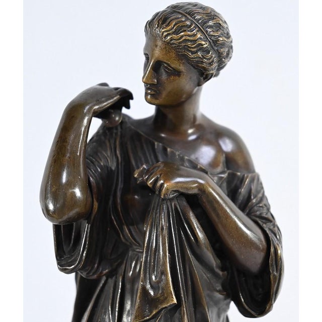 After Praxitèle, Diane de Gabies, 1800s, Bronze For Sale - Image 6 of 18