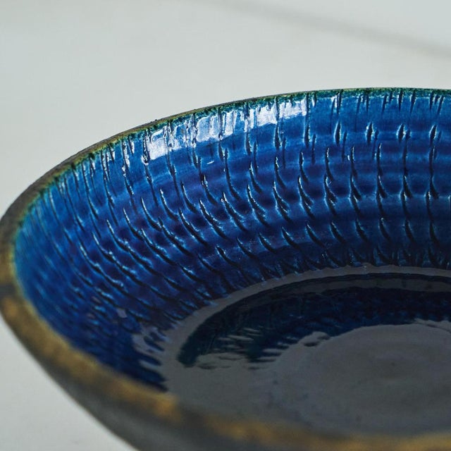 Mid-Century Modern Studio Pottery Pedestal Bowl, 1940s For Sale - Image 3 of 11