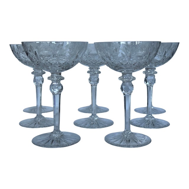 Rogaska Queen Champage Coupes - Set of 7 For Sale