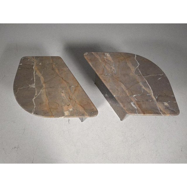 Italian Sculptural Breccia Marble Coffee Tables, 1970s, Set of 2 For Sale - Image 6 of 9
