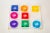 This fabulous never used Haziza vintage lucite tic tac toe game set set are beautiful jewel toned colors of orange,...