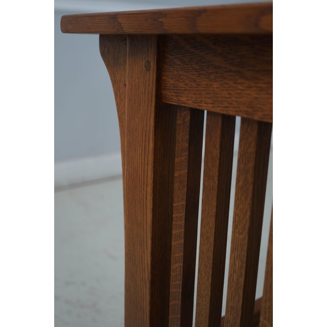 Stickley King Size Mission Oak Bed For Sale - Image 9 of 12