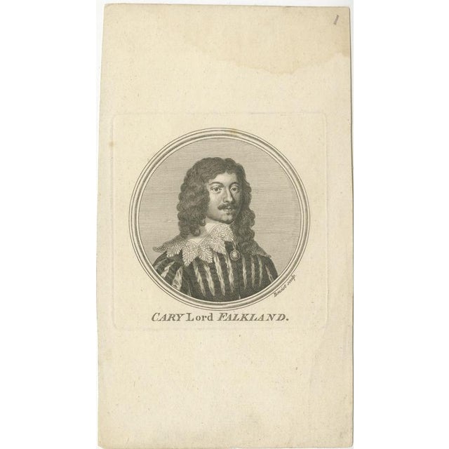 After Van Dyck, Lucius Cary Lord Falkland Portrait, Engraving, 1750 For Sale - Image 3 of 11