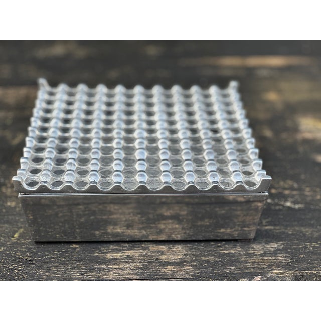 Silver Chromed Aluminum Ashtray, 1990s For Sale - Image 8 of 8