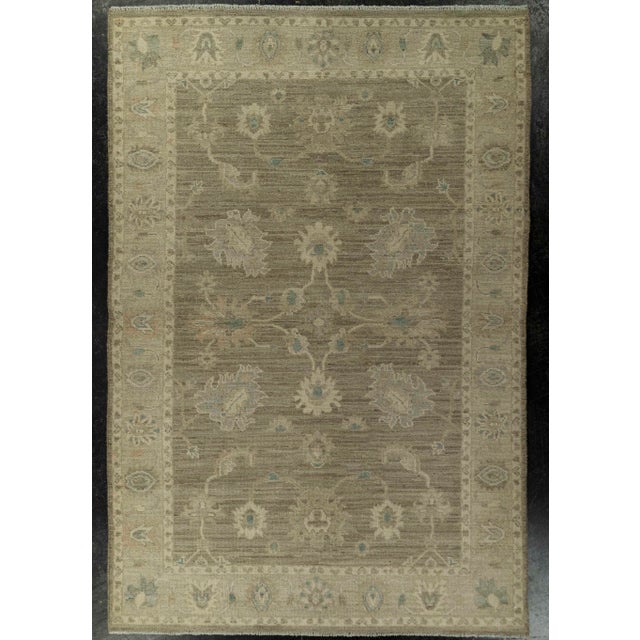 Brown Oushak Rug 4' x 6' #21329 For Sale - Image 8 of 8