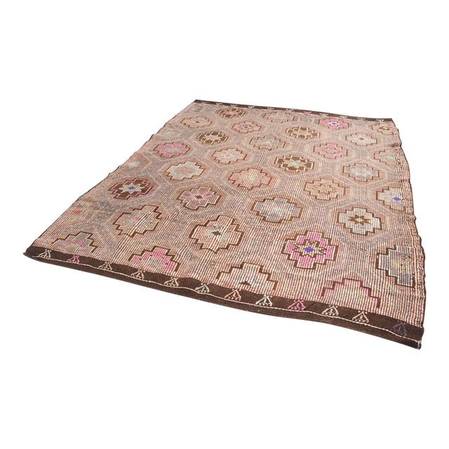 Anatolian Kurdish Decorative Wool Carpet For Sale