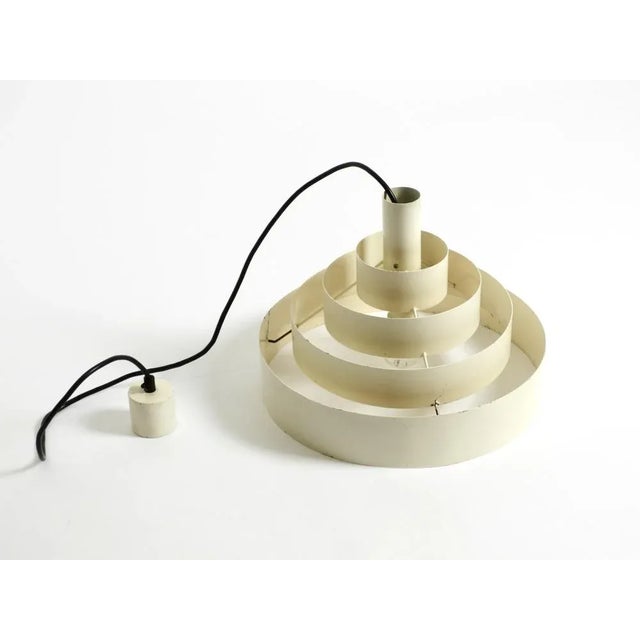 Space Age Heavy Slatted Metal Pendant Lamp, 1960s For Sale - Image 14 of 16