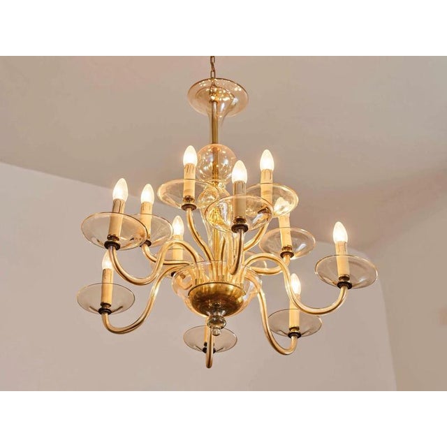 Murano Glass Chandelier, 1970s For Sale - Image 6 of 12
