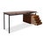 Wooden Apples, Wooden Desk, Brown Teak, Bauhaus Style, Drawers For Sale - Image 4 of 17