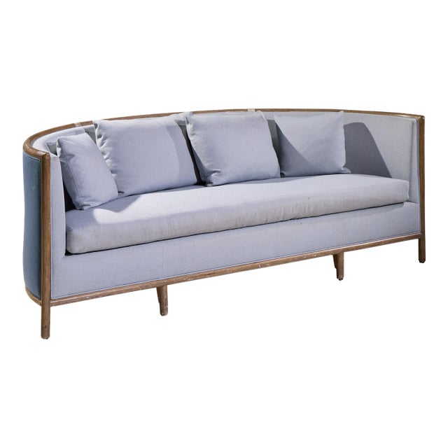 Barbara Barry for McGuire Rattan Fretwork Sofa For Sale