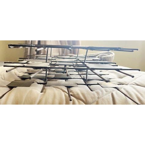 Mid-Century Brutalist Metal Nail Wall Sculpture For Sale - Image 4 of 4