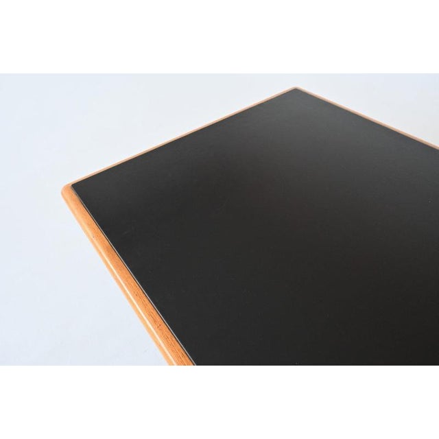 Leather and Oak Writing Desk by Warren Platner for Knoll, USA, 1970s For Sale - Image 11 of 17