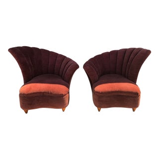 Vladimir Kagan Style Art Deco Chairs - a Pair For Sale