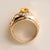 1980s Fleur De Lis 2 Carat Yellow Sapphire and Diamond Statement Ring 14k Yellow Gold, Size 9 For Sale - Image 4 of 8