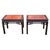 Wood Chinese Padauk and Burl Panel Side Tables, Pair, Labeled j.l. George & Co., Hong Kong For Sale - Image 7 of 14