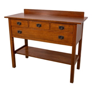 Stickley Mission Oak Arts & Crafts 4 Drawer Server Buffet For Sale